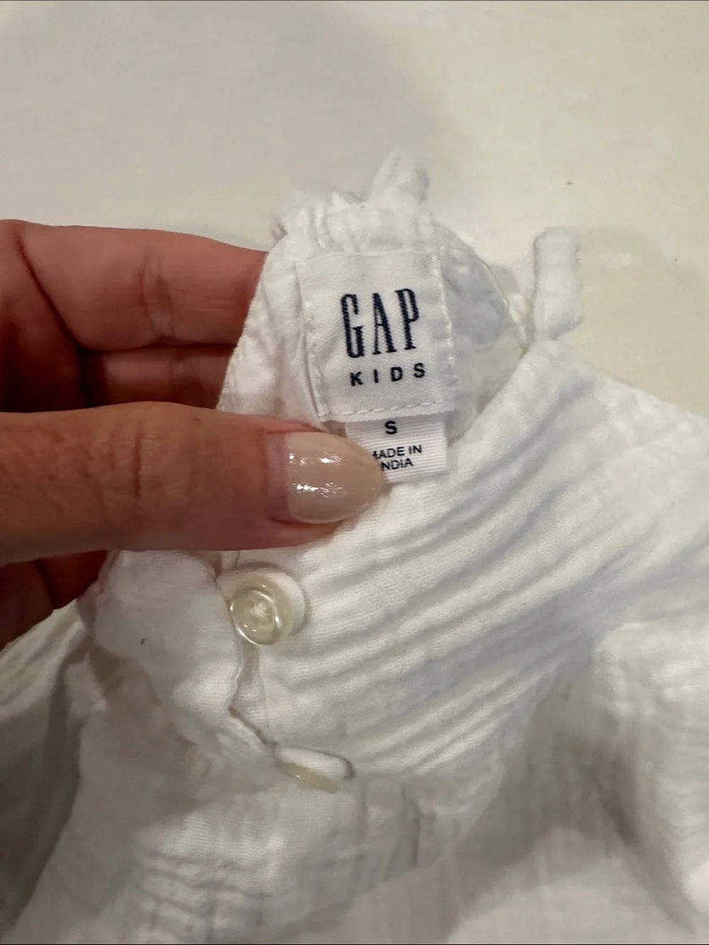 GAP White Gauze Tiered Tank Top for Girls